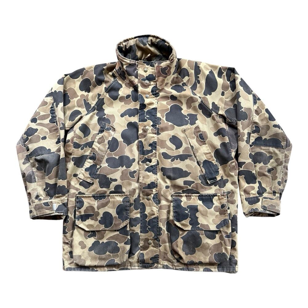 Vintage 1980’s Columbia Duck Hunter Frog Camouflage Parka Jacket Men’s XL